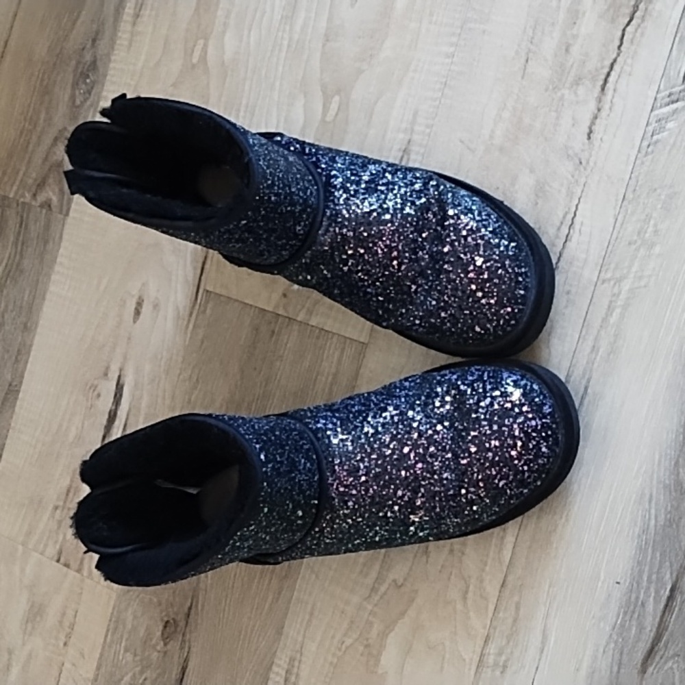 UGG Black Cosmic Sparkle Bailey Bow Boots